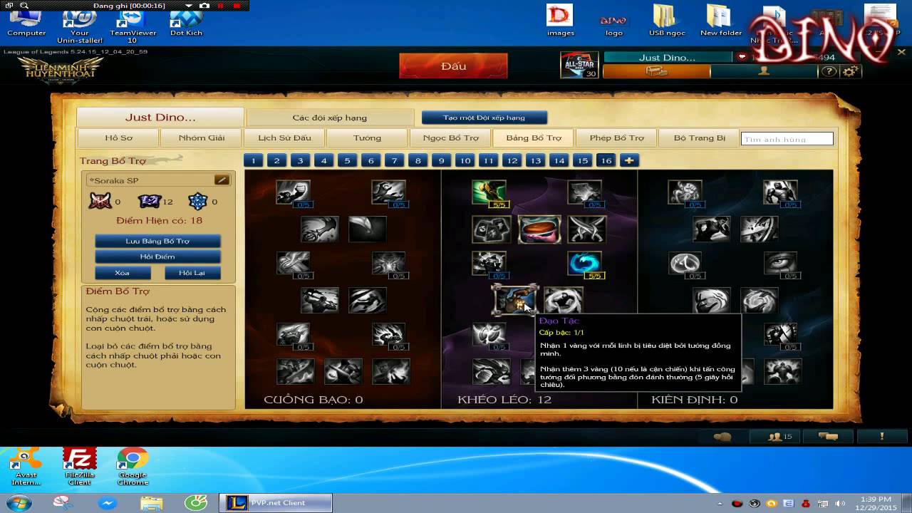 Support Soraka Masteries Season 6 - Dino Gamer LOL