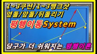 69편 당구가 더 쉬워지는 평행이동System 완벽정리! 1,2,3쿠션 1,2,3뱅크샷, 옆돌리기, 앞돌리기, 뒤돌리기까지 모두 적용 가능한 평행이론/ 초보자 Level Up 필수