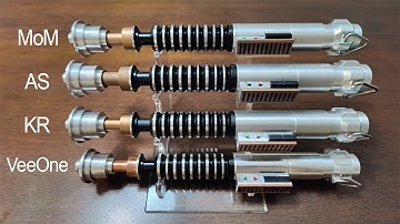 Luke Skywalker Hero V1 Lightsaber Comparison - MoM vs. AS Hero vs. KR Hero vs. VeeOne