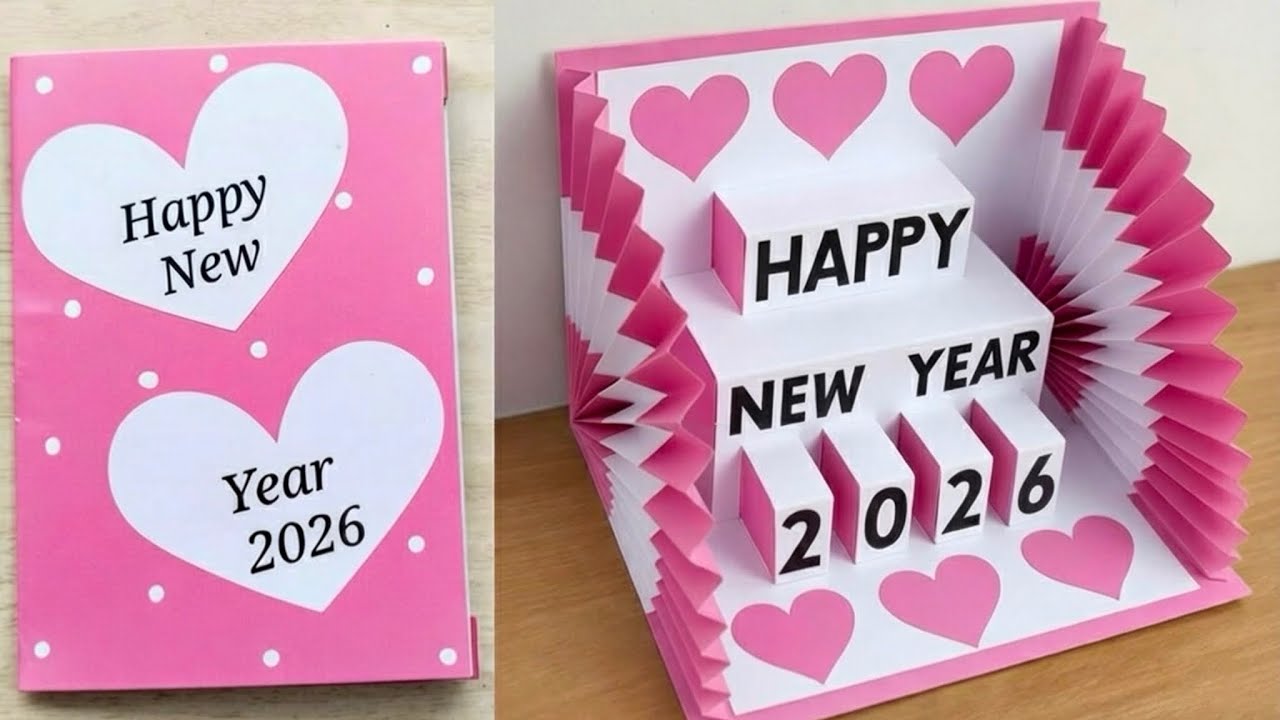 DIY Happy New Year Greetings Card 2026 | Handmade New Year Greeting Card | New Year Gift Idea