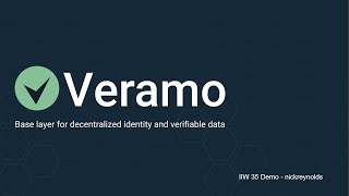 Veramo IIW 35 Extended Demo