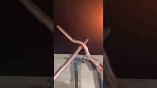 How to bend copper cross over #plumbing #subscribe #copper