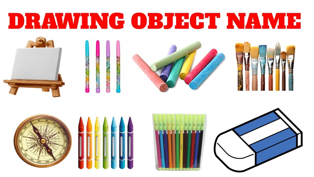 Daily Use Drawing Objects Name | हिंदी + English Fun Learning ✏️