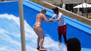 Thong Bikini Surf Lesson At Water Park