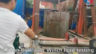 hydraulic winch load testing