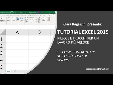 6 - Tutorial Excel 2019 - Come confrontare due o più fogli di lavoro