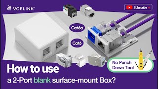 How to use a 2-Port blank surface-mount box | VCELINK