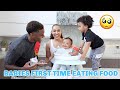 BABY SAVI'S FIRST TIME EATING FOOD! *Too Cute*