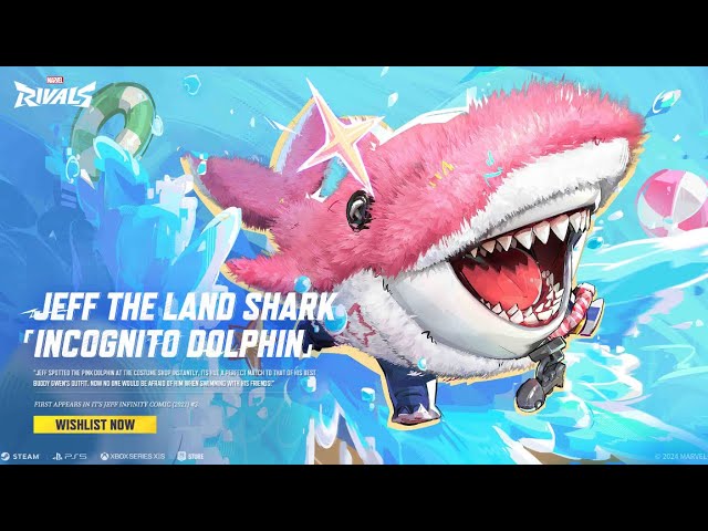 MARVEL RIVALS MEW JEFF THE LAND SHARK INCOGNITO DOLPHIN SKIN - YouTube