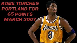 KOBE GOES OFF ON PORTLAND | DROPPING 65 POINTS | 33 POINTS FROM 4TH QUARTER ON