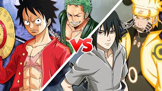 Bleach 5 war potentials VS Naruto, Sasuke, Luffy, Zoro