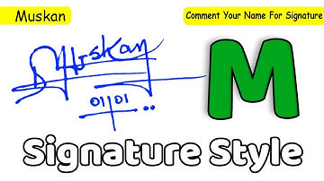 ✔️ Muskan Name Signature Style Request Done