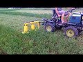 Homemade rotary mower in action