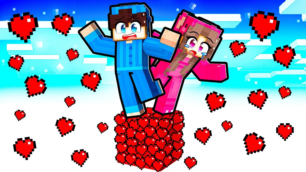 Surviving One HEART Block in Minecraft!