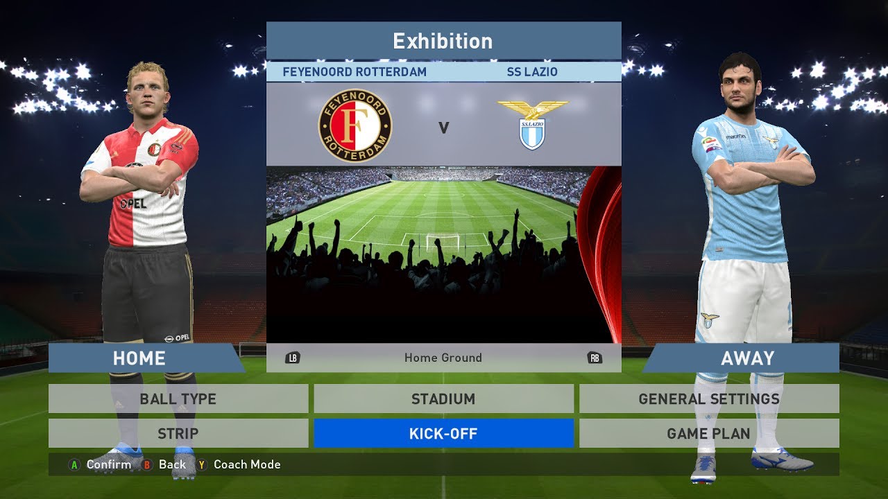 Feyenoord Rotterdam vs SS Lazio, Feijenoord Stadion, PES 2016, PC