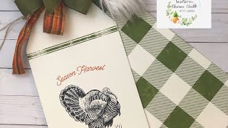 DIY Chalk Couture Season Harvest Turkey Buffalo Plaid Tag Door Hanger #falldecor #diy #chalkart