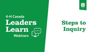 Steps to Inquiry – Incorporating Experimentation into your 4-H projects | 4-H Leaders Learn