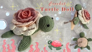 Crochet Turtle 🐢🐢 Amigurumi Crochet Turtle Tutorial 🌹🌹 Crochet Rose