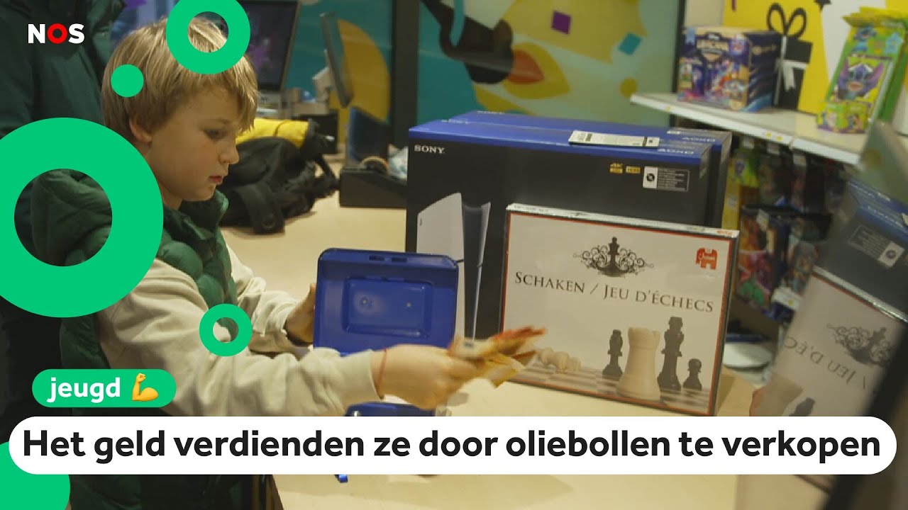 Kinderen kopen PlayStation voor jonge asielzoekers in de buurt - YouTube