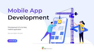 Mobile App Development Pitch Deck powerpoint animation template screenshot 1