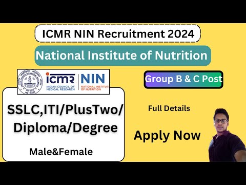 ICMR NIN Recruitment 2024: Apply for Technical Assistant, Technician & Lab Attendant Jobs! 