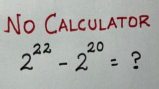Nice Exponent Simplification Maths Problem | No Calculator | Maths Olympiad 