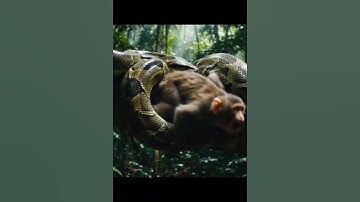 snake attack to monkey #wild #wildlife