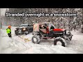 V8 Willys Jeep rescues stranded Nissan in a snowstorm!