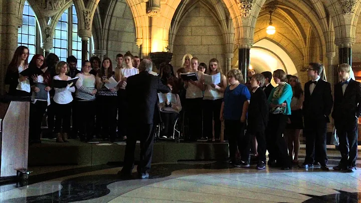 CNHS Choir singing My Canada at Parliament Hill Rotunda