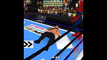 spiderman vs Roman Reigns 😱😱😱😱😱😱😱😱😱 wwe wr3d#shorts