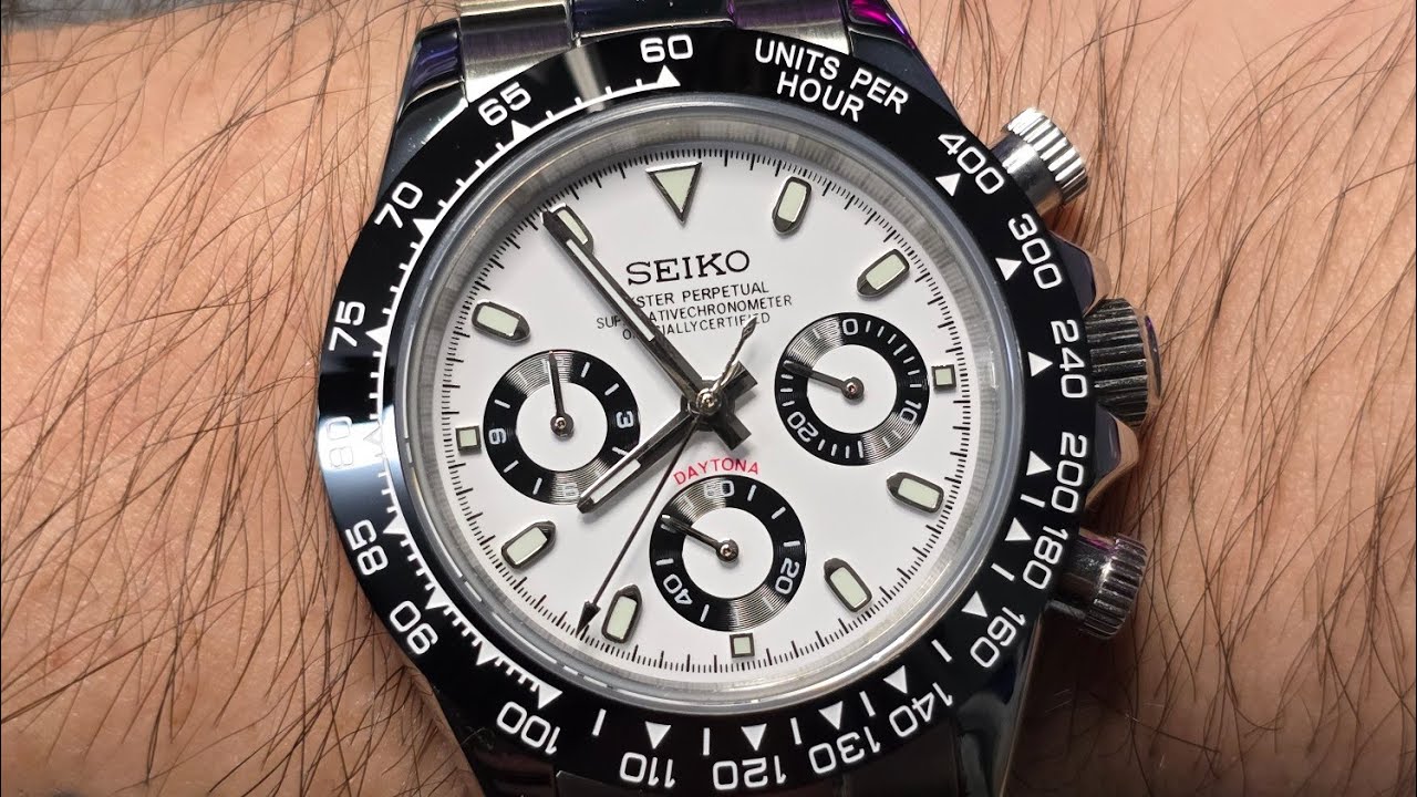 Seiko Mod: Daytona Panda Build - VK63 Mecha Quartz! - YouTube