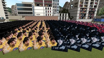 Trying To Escape The Skibidi bop yes yes yes,Mr Beast,Wednesday Addams,Maxwell Cat Horde in Gmod !!