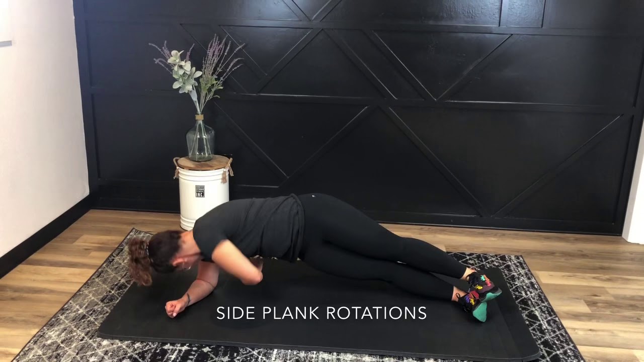 SIDE PLANK ROTATIONS - YouTube