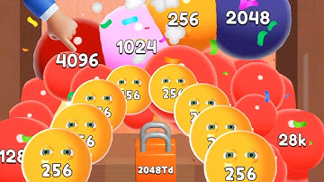 Puff Up - Addition Number 2048 - blob merge 2048 ball 3d game all Max Levels part #30 #puffup