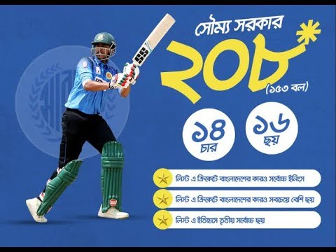 বাংলাদেশের ইতিহাসে প্রথম ডাবল সেঞ্চুরি সৌম্য সরকারে। Bangladesh Cricket ...