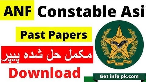 anf test preparation syllabus past paper | ASI Constables