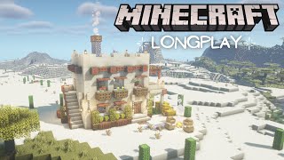 Minecraft Longplay - Relaxing Adventure, Peaceful Building, Large Desert House (No Commentary)