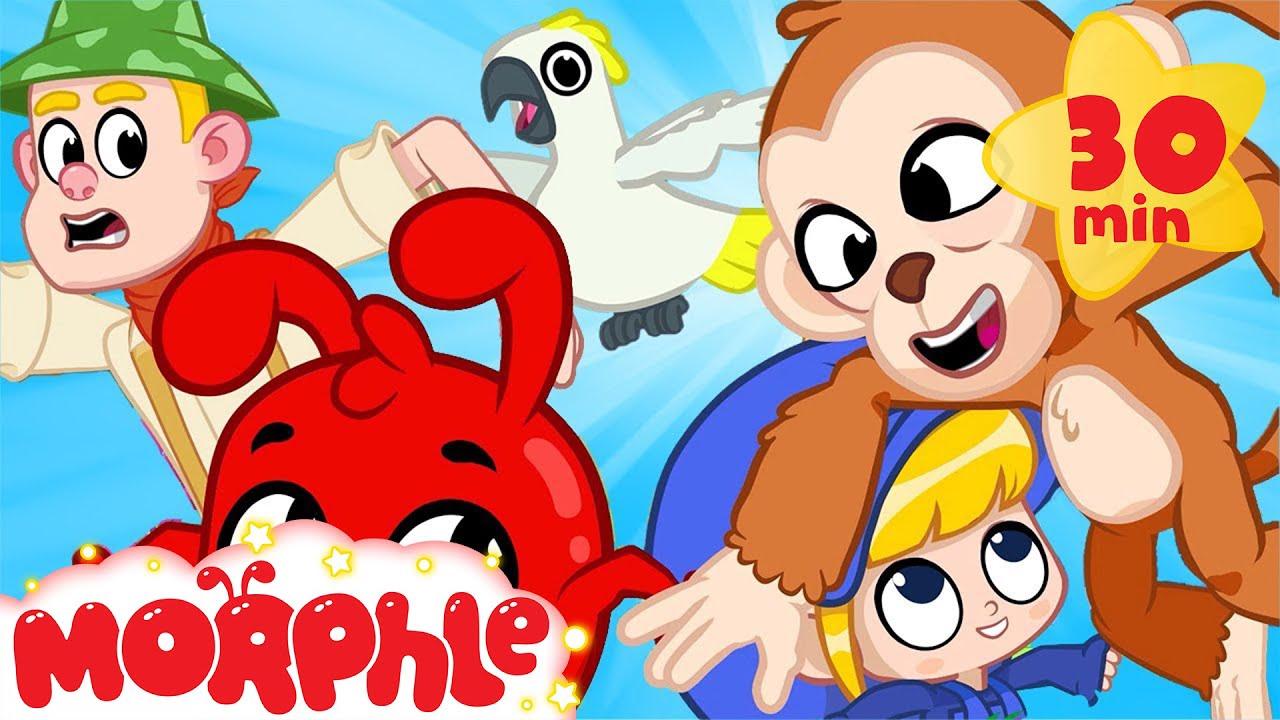 Morphle's Monkey Madness - Jungle Train | Mila and Morphle | Cartoons for Kids | @Morphle