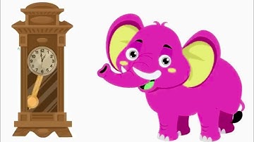 Hickory Dickory Dock elephant with Thermogram effects, visual effects and color inversion effects.