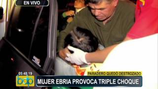 San Miguel: mujer provocó triple choque que dejó 7 personas heridas (2/2)