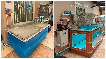 อ่างไฟเบอร์ VIP 2 ชุด 60" 30" 24" กรองคอนโดดรัมฟิลเตอร์ + 250x90x90 กรองข้าง ฝาสแตนเลสอุปกรณ์จัดเต็ม