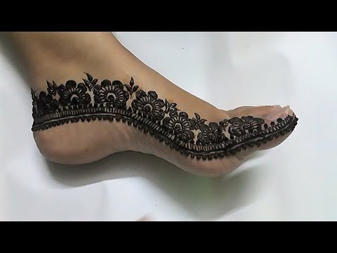 New Beautiful Feet Mehndi Design 2019 || Easy Leg Mehndi Design||