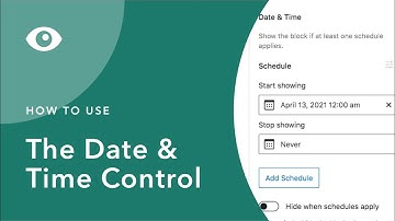 How to us the Date & Time control in Block Visibility