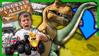 Monster Trucks for Kids Search for REAL Dinosaurs