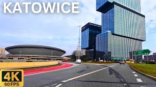 City Driving 4K: Katowice Poland 2024 (Polska)