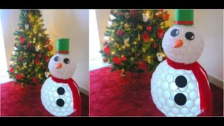 How to make a snowman with recycled plastic cups screenshot 3