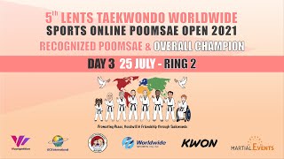 DAY 3 / RING 2 5th Lents Taekwondo Worldwide Sports Online Poomsae Open 2021