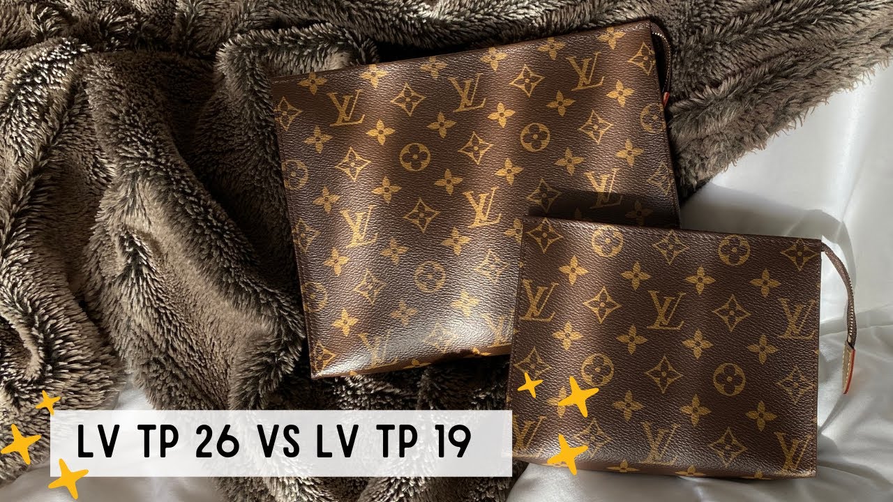 LOUIS VUITTON TOILETRY POUCH 26 & LOUIS VUITTON TOILETRY POUCH 19  COMPARISON VIDEO