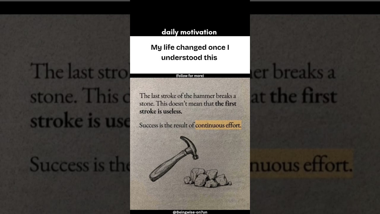 "Success is Built on Continuous Effort 💪 | Motivational Short 