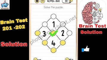 Brain Test Tricky Puzzles Level 201 Level 202 Walkthrough Solution Answer |Android-iOS|